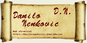 Danilo Nenković vizit kartica